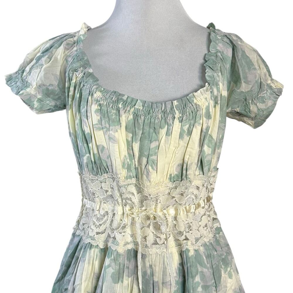 Free People Ethereal Dainty Lace Honeysuckle Floral Printed Midi Dress Large - Picture 10 of 16